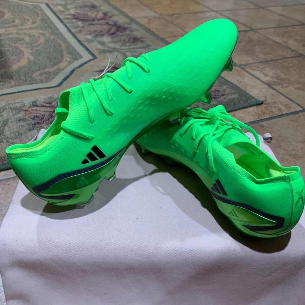 ADIDAS MEN'S X SPEEDPORTAL.1 FG SOLAR GREEN/BLACK” - Picture 2 of 13